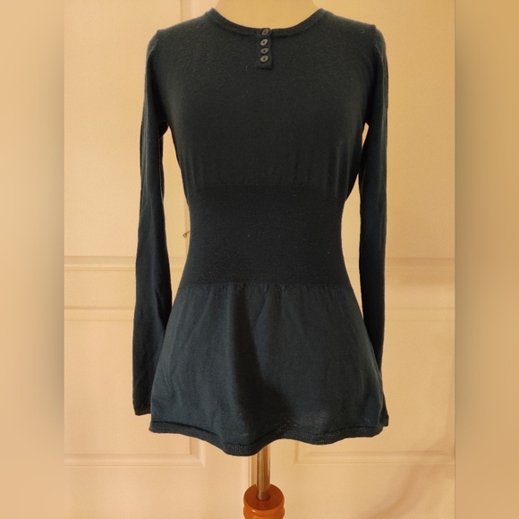 Beautiful Deep Turquoise Merino Wool Sweater, EUC, XS-S - Picture 1 of 3